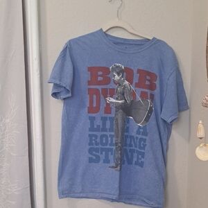 Bob Dylan Blue Graphic Mens T-Shirt